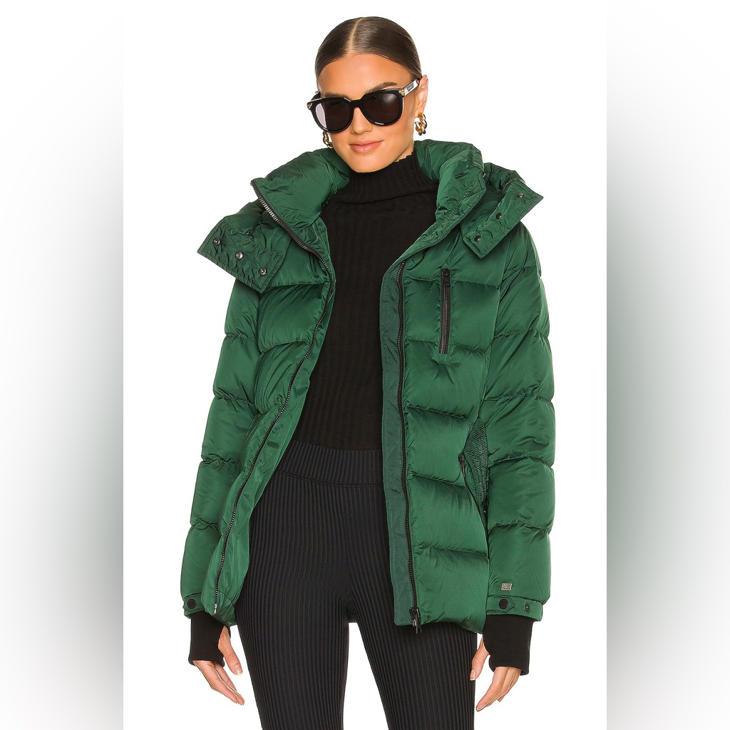 Nwt Soia & Kyo Gianna Down Puffer Ski Jacket Dark Green Juniper Size L